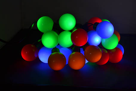 Новорічна гірлянда 20 LED, Різнобарвний світ, фото 3