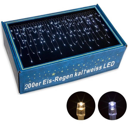 Новорічна гірлянда штора 200 LED 5 м, фото 1