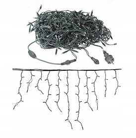 Новорічна гірлянда бахрома 18,5 м 500 LED (Холодний білий з синім спалахом)