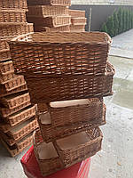 Лотки плетені 20x30х10 кошики, коробка торгові длямагазину, супермаркету