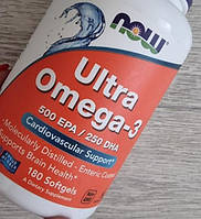 Ультра Омега 3 NOW Foods Ultra Omega-3 180 капс рыбий жир