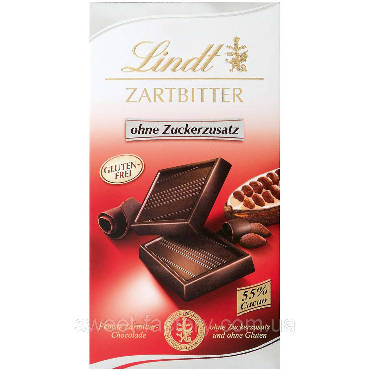 Lindt Zartbitter Без цукру 100 g