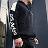 Спортивний костюм Adidas чоловічий теплий комплект, чорний Адідас зимовий фліс, фото 3