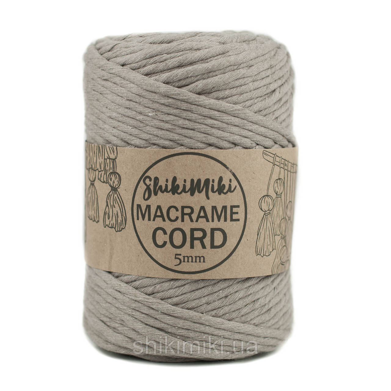 Еко шнур Macrame Cord 5 mm, колір Капучіно