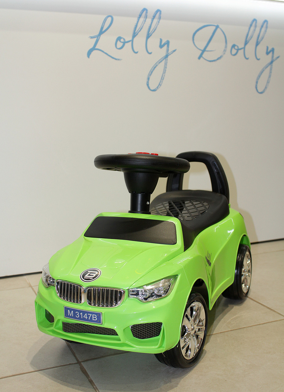 Машинка каталка-толокар BMW Bambi M 3147B с MP3, зеленый