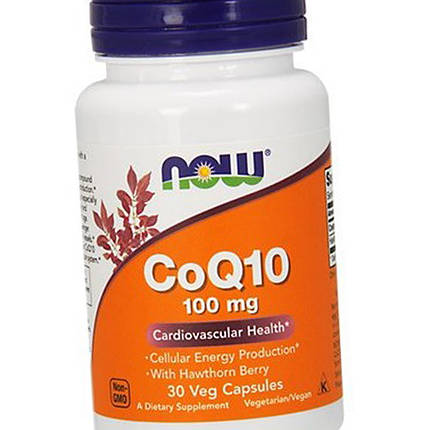 Коензим NOW CoQ10 100 mg 30 капс, фото 2
