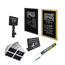 Цінник чорний Табличка А3 (297*420мм) пластикова для написання крейдовим маркером (1003), фото 5