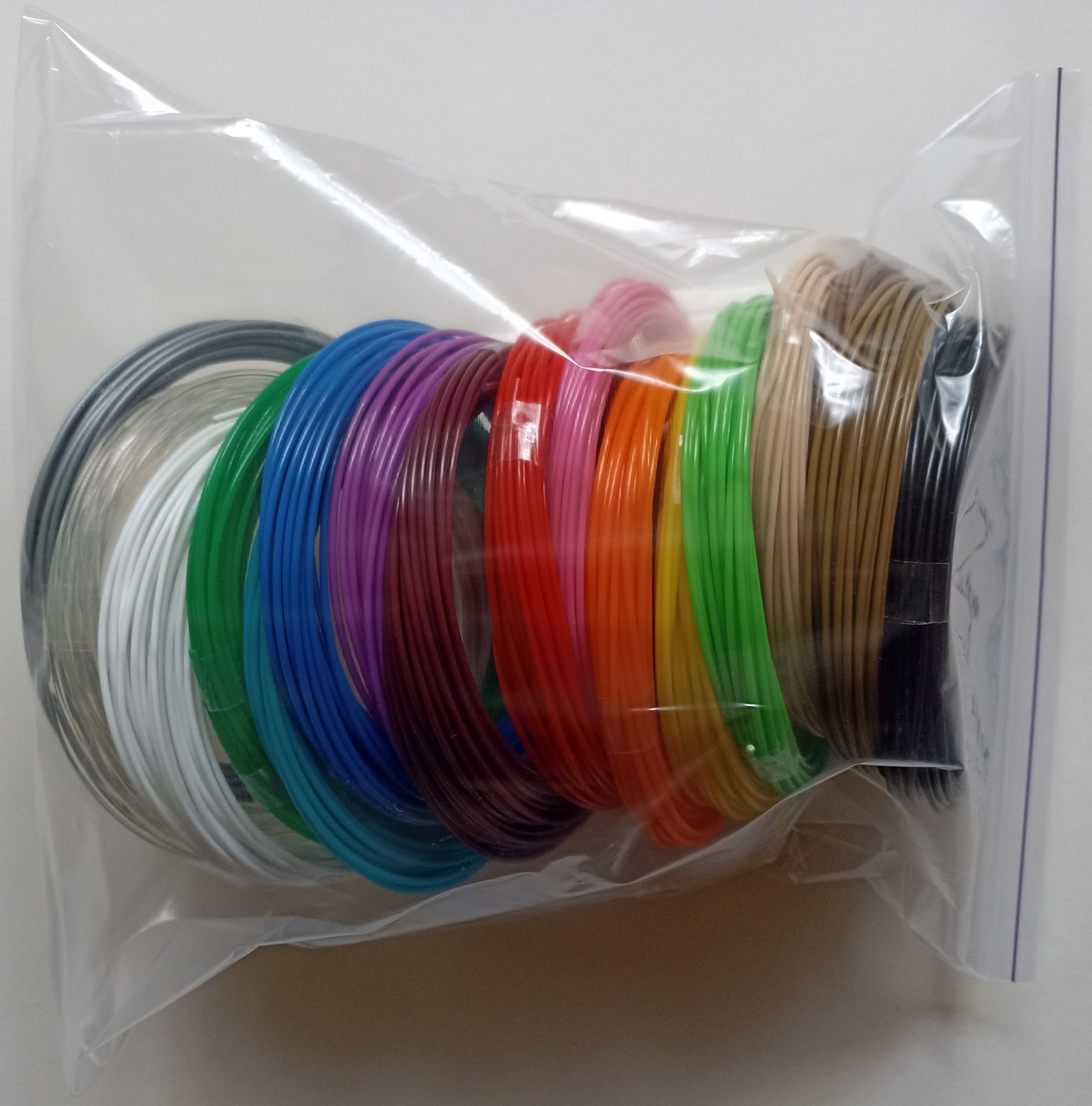 Набор PLA пластика 17 цветов по 10 метров для 3D ручек / 170 метров - фото 2 - id-p1493108073
