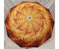 Зонт-полуавтомат женский Антиветер 3 сложения S.L. Космос Желтый