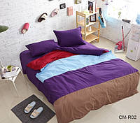 Двуспальное евро постельное белье, яркое разноцветное из ранфорса Color mix евро CM-R02