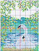 Набір для вишивання за нанесеною на канву схемою "White swan 2". AIDA 14CT printed 19*27 см, фото 3