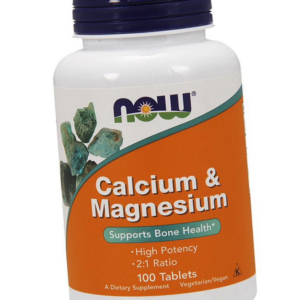 Кальцій магній цинк Д3 NOW Calcium Magnesium 100 таблеток