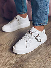 Білі Кеди жіночі шкіряні Ditas White 39р., фото 5