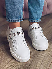 Білі Кеди жіночі шкіряні Ditas White 39р., фото 4