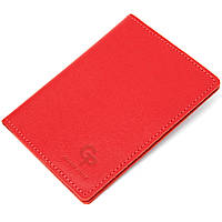 Яркая обложка на паспорт из натуральной кожи GRANDE PELLE 11484 Красный