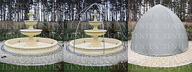 Тент для фонтана з каркасом 2.5 метра в діаметрі та 2,20 заввишки.