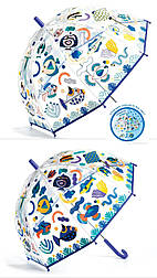 DJECO дитячий парасольку прозорий змінює колір під дощем "Рибки", DD04710