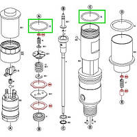 Кольцо уплотнительное форсунки BOSCH, F 00R J00 220 (FKM)