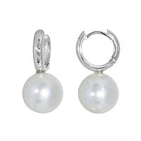 Срібні сережки Селін з великими Перлами  164