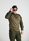 Сорочка тактична УБОКС з довгим рукавом, тканина COOL PASS олива, серія Stratagem, Milt-02, фото 9