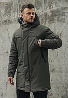 Мужская парка зимняя с мехом Staff cold khaki до -25°C. хаки AWN0001