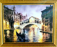 Алмазная мозаика Огни Венеции 30*40см с рамкой 41*31*25 см (H9101)