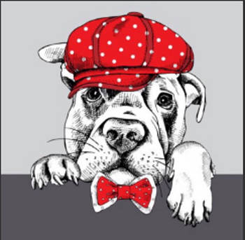 Алмазна мозаїка Пес-джентельмен 30x40 см з рамкою 41 x31x25 см (H8697)