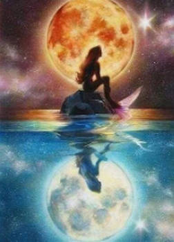 Алмазна мозаїка Повний місяць 30x40 см з рамкою 41 x31x25 см (H8722)