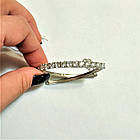 Срібний жорсткий браслет з цирконами Едіта, фото 4