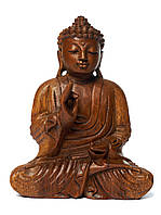 Статуэтка Будда деревянная жест передача учения высота 23см ширина 18см