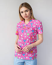 Жіночий медичний принтований топ Зуби