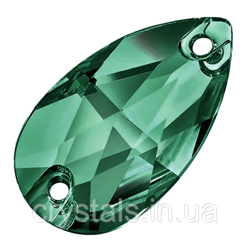 Краплі пришивні кришталеві Preciosa (Чехія) 18х10.5 мм Emerald