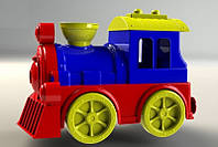 Поезд Юника 0644 паровозик открывается крыша детская игрушка большая пластиковая для детей в песочницу