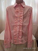 Блуза рожева рюши