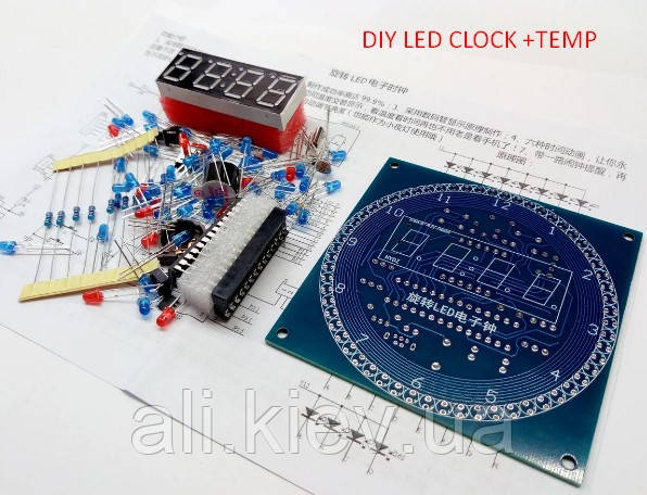 Набір світлодіодні годинник , будильник, термометр, DS1302 зроби сам , DIY