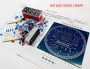 Набір світлодіодний годинник, будильник, термометр, DS1302 зроби сам, DIY
