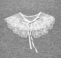 Білий накладної комір Квіточки