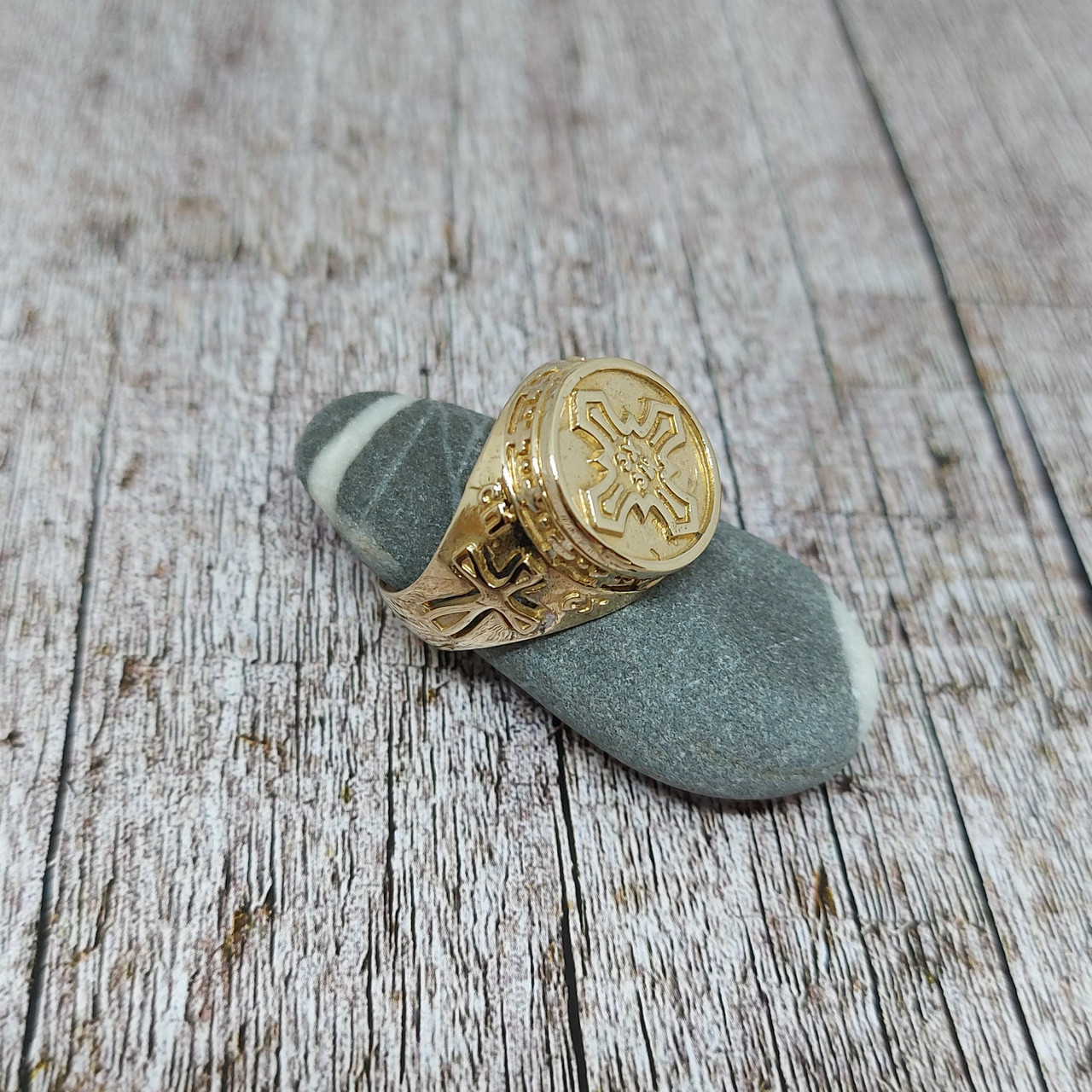 Кільце Перстень Друкка Хрест