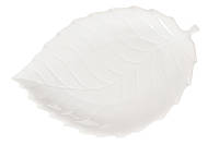 Блюдо фарфоровое сервировочное Лист, 24.5см, цвет - белый BonaDi 988-187