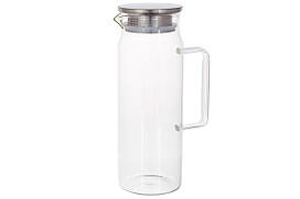 Глечик скляний з кришкою з нержавіючої сталі, 1.5 л BonaDi 599-111