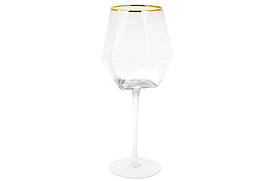 Келих для червоного вина із золотим кантом Celine, 650мл BonaDi 579-120