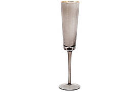 Келих для шампанського c золотим кантом Smoke, 200мл BonaDi 579-210