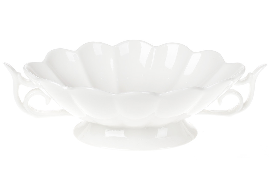 Фруктовниця фарфорова з ручками, 30.5 см, колір - білий BonaDi 988-205