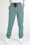 Теплі штани джогери жіночі з манжетами Жіночі спортивні штани на флісі Зимові теплі штани жіночі 1207, фото 5