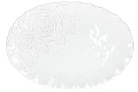 Керамічне Блюдо сервірувальне овальне Аеліта, колір - білий, 41см BonaDi 545-475