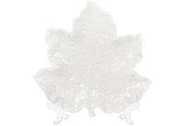 Тарілочка декоративна Кленовий Лист, 20см, колір - білий BonaDi 727-221