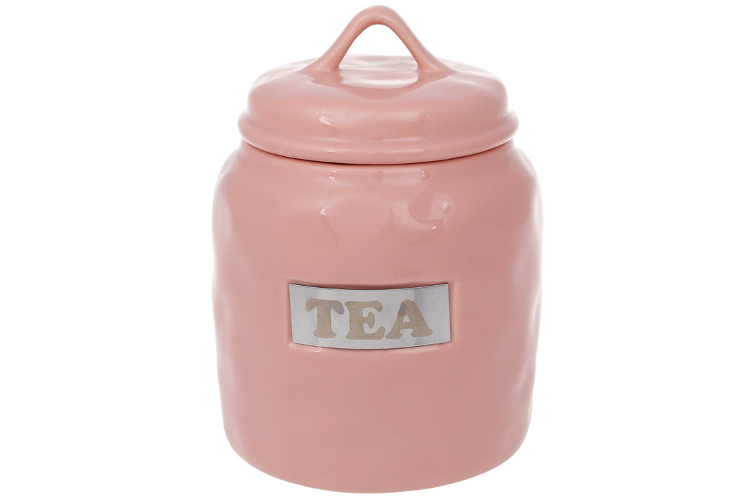 Банку керамічна Tea, 900мл, колір - рожевий BonaDi 945-319