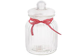 Банку з кришкою декорована тасьмою велика 2300мл BonaDi 279-121