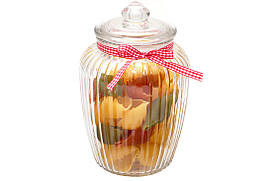 Банку з кришкою декорована тасьмою велика 2500мл BonaDi 279-132