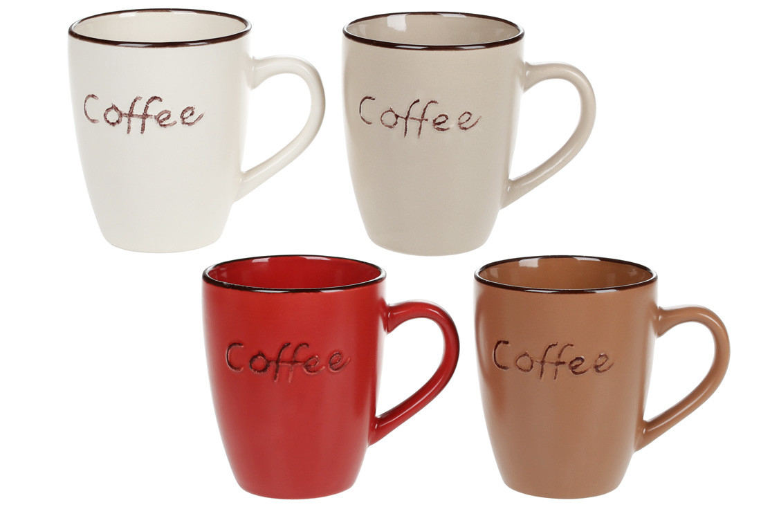 Кружка керамічна матова 360мл Coffee, 4 види BonaDi 344-138
